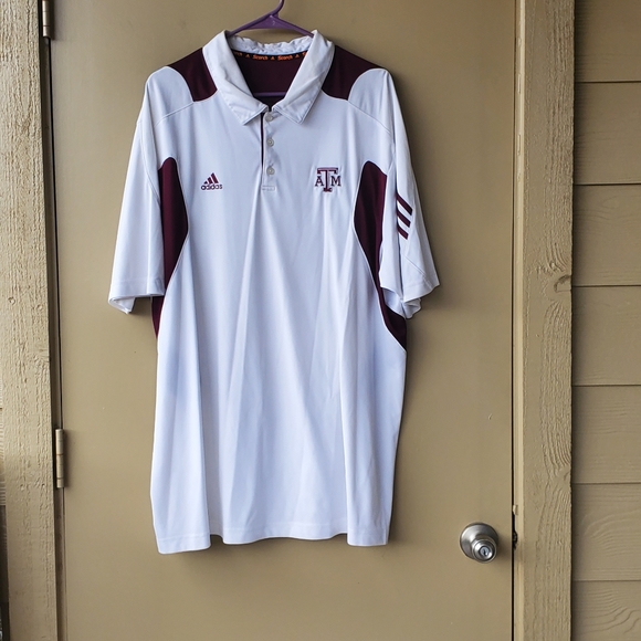adidas Other - Mens Adidas Texas A&M white Polo
